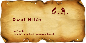 Oczel Milán névjegykártya